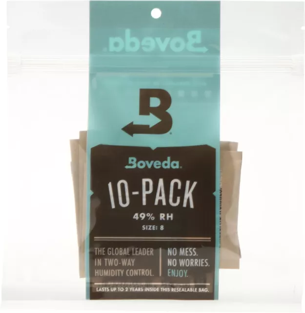 Boveda B49-08-10P 2-way Humidity Control Packet - 10-pack (2-pack) Bundle