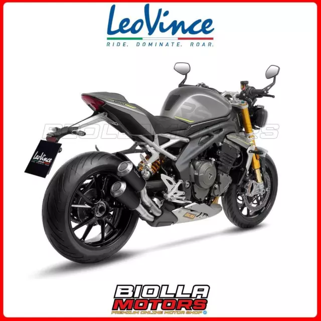 15247B Terminali Leovince Triumph Speed Triple 1200 Rr/Rs 2023 - Lv-10 Black Edi