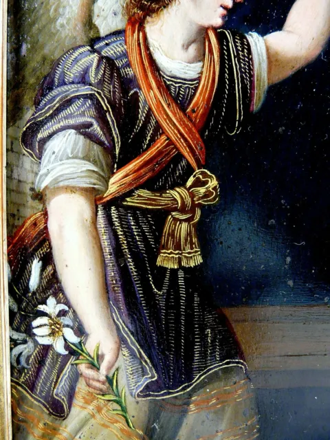 Gemälde Ölbild FONTANA CALVAERT Verkündigung Öl Kupfer 17. Jh. Italy 1600 - 1630 3