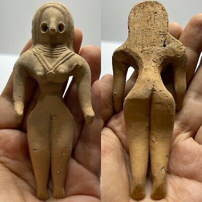 Ancient Indus Valley Harappan Terracotta Seated Fertility Figurine 2000 Bce