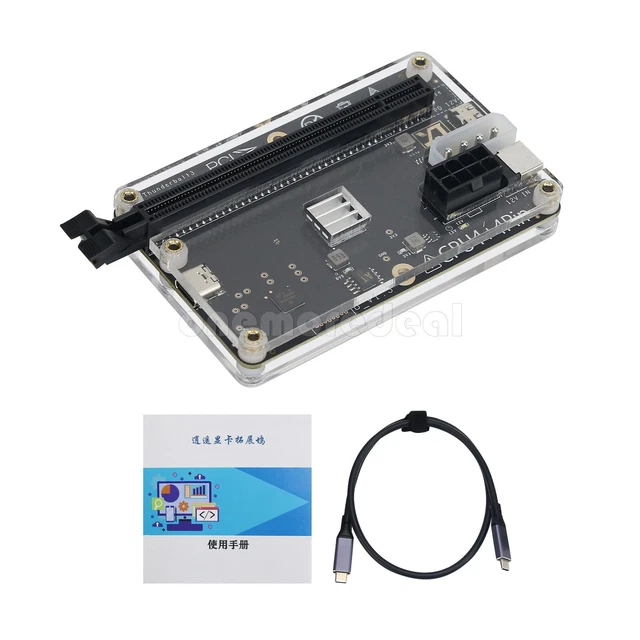External Graphics Card External GPU Dock+100cm USB4 Data Cable for Thunderbolt