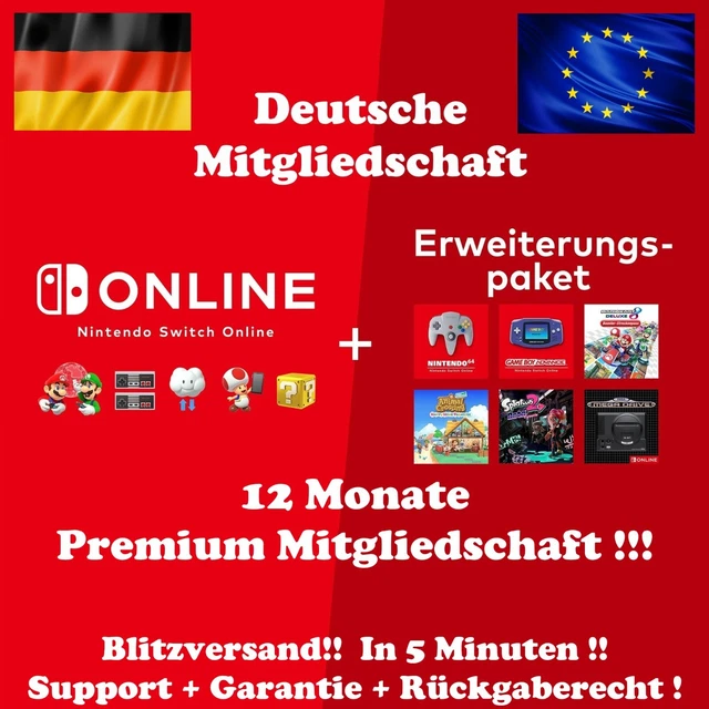 Nintendo Switch Online + Pacchetto Espansione/Expansion Pack - 12 Mesi/Mesi