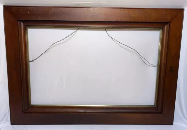 Antique Large Victorian Solid Wood Frame Lemon Gilt Liner 46.5x32.75 Fits 37"x23 2