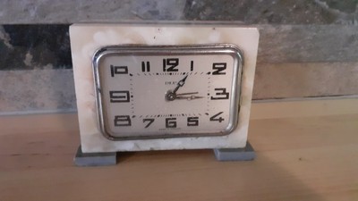 DEP ANCIEN REVEIL EN MARBRE ART DECO MARQUE DEP A REVISER Vintage Pendulette 