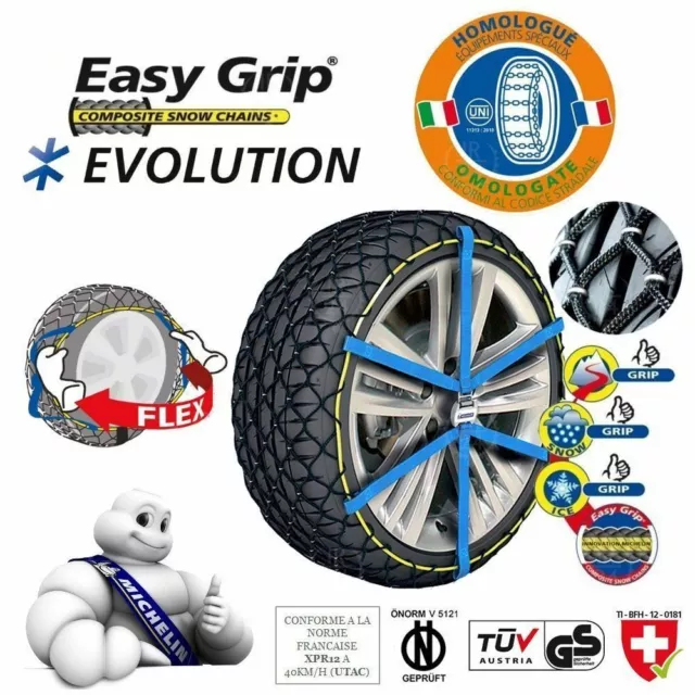 CATENE DA NEVE Michelin Easy Grip Evolution Evo 19 Misura 195/55-20 195/55  R20 EUR 169,06 - PicClick IT