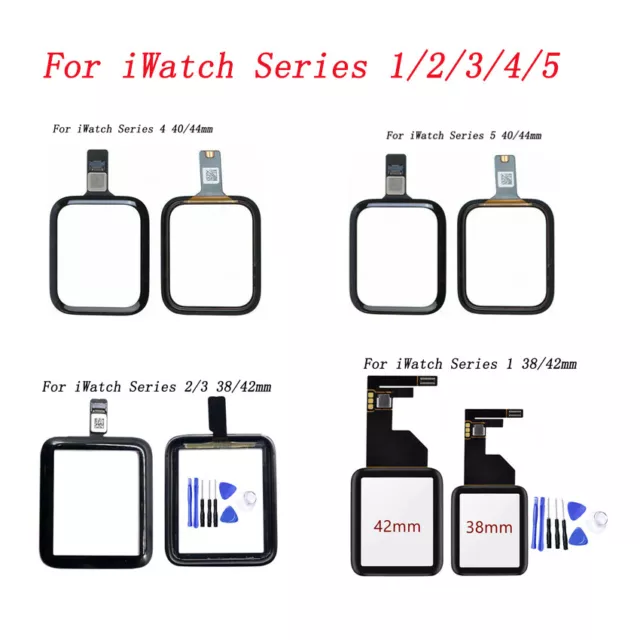For Apple Watch iWatch Series 1 2 3 4 5 Glass Touch Screen Digitizer Replacement