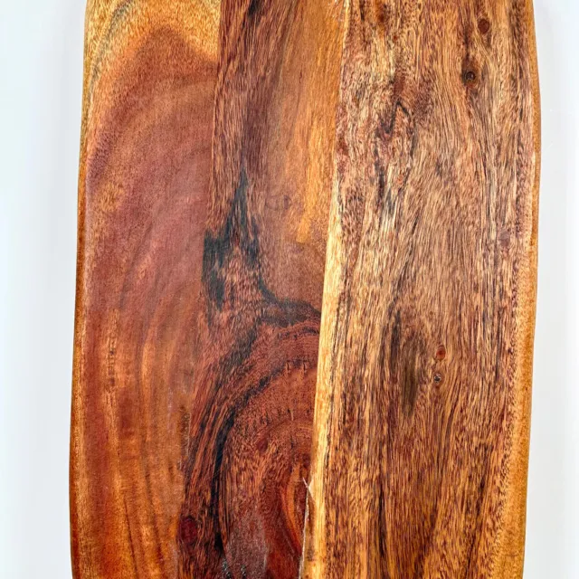 55cm Acacia Wood Chopping Board Rustic Dark Brown Kitchen Food Serving Cutting 3