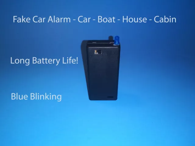 FAKE ALARM LED LIGHT- BLUE BLINKING AA CAR BOAT HOUSE CABIN LONG BATTERY LIFE 9v