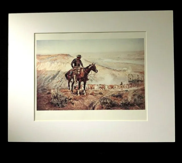 Charles M Russell "Wagon Boss" 11 x 14 Matted Western Print