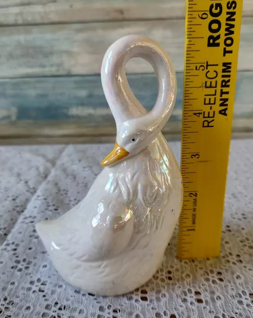 Vintage Lipco Bell Swan Pearl Luster