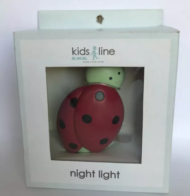 Kids Line Red and Green Lady Bug Night Light New In Box