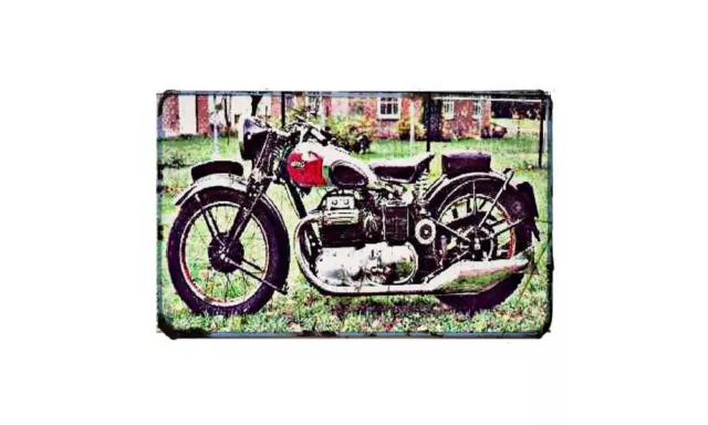 Ariel Square Four Motorbike Sign Metal Retro Aged Aluminium Bike