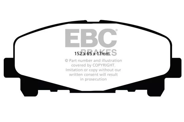 EBC Brakes Bremsbelagsatz Scheibenbremse Dp21999 Vorne für Honda Accord 03-15