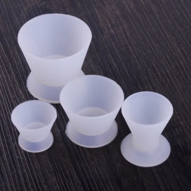 4pcs/Set Dental Lab Dappen Dish Mixing Bowl Cup Non-Stick Flexible Silicone