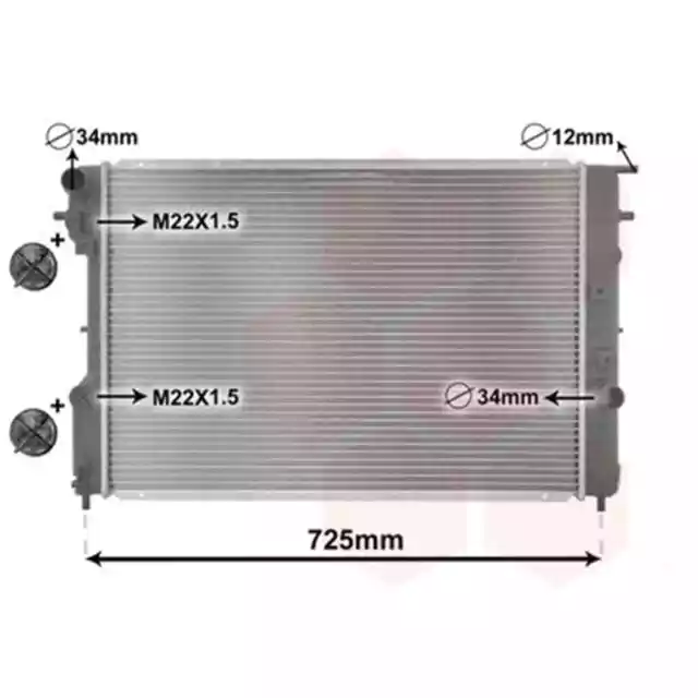 Van Wezel Wasserkühler für Opel Omega B + Carvan 2,0 - 3,0 + 16V V6