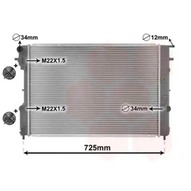 Van Wezel Wasserkühler für Opel Omega B + Carvan 2,0 - 3,0 + 16V V6