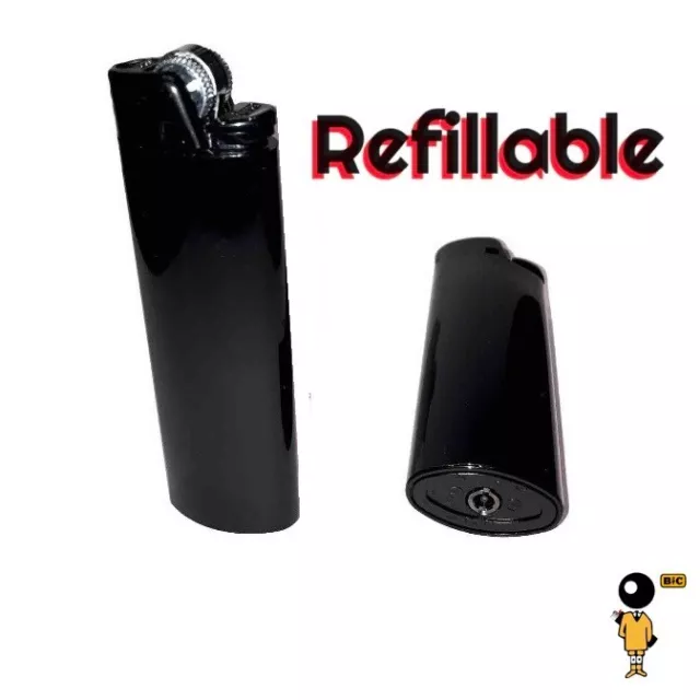 LIMITED EDITION All Black Refillable BiC Lighter Classic Maxi