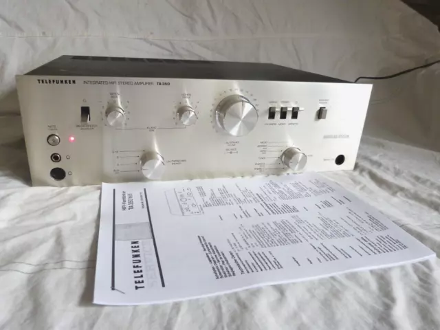 Telefunken TA-350 Vintage High End High Fidelity Vollverstärker d. Spitzenklasse