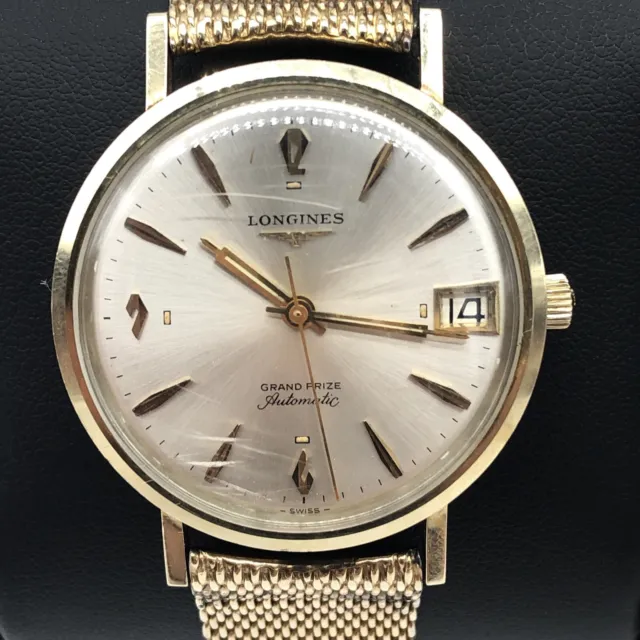 1960’S LONGINES 14K Gold Watch Mens Grand Prize Automatic RARE OG 10k ...