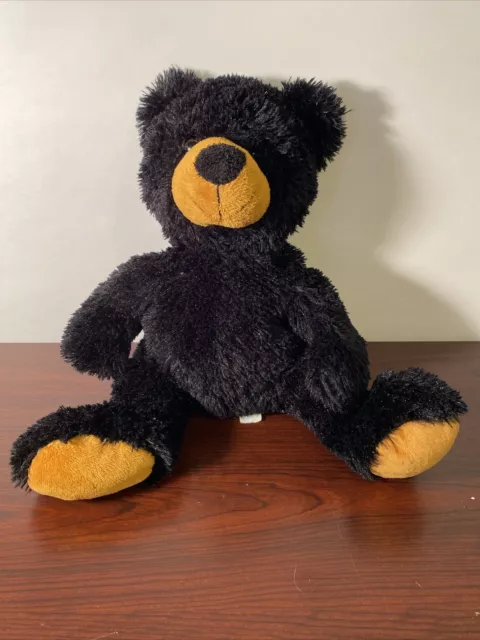 Wish Pets Super Soft Black Bear Name = BERNE - Plush Stuffed Animal 13” 2005