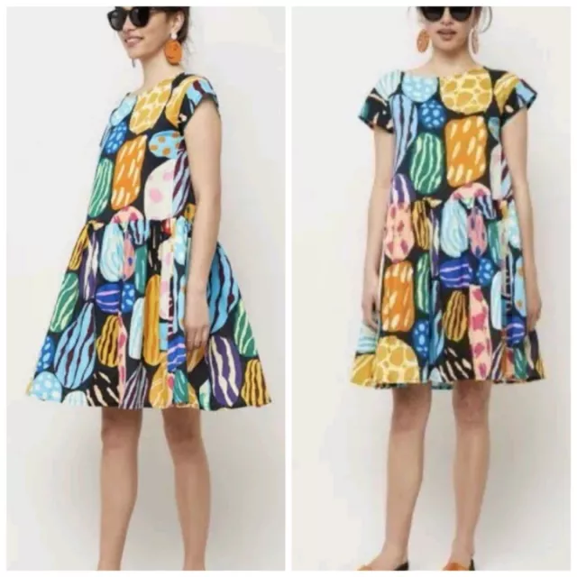 GORMAN SZ 10 Mireia Ruiz Big Rocks Organic Cotton Short Dress A