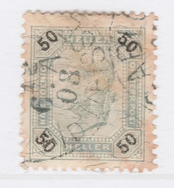 Austria Emperor Franz Josef 1901 50h with Varnish Bars Used Stamp A19P55F349