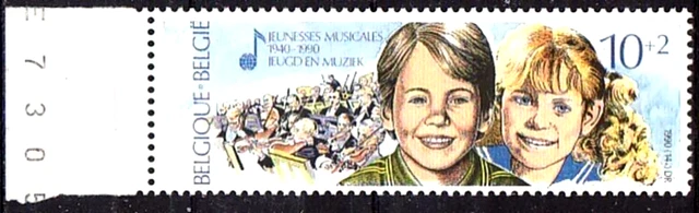 BELGIEN Jahrgang 1990 Motiv Sport Musik Kinder Orchester Michel Nr 2439 ** MNH
