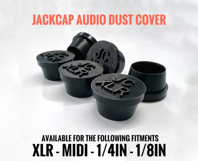 JACKCAP Audio Dust Cover, XLR, 1/4in 6.3mm, Midi, Mini 3.5mm, Jack Cap Mixer PA