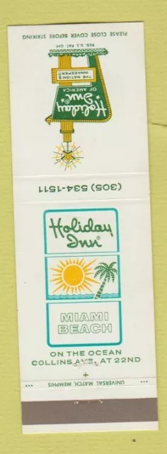 Matchbook Cover - Holiday Inn Miami Beach FL