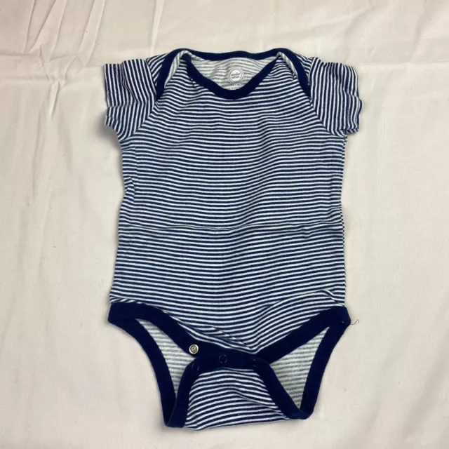Carters/Wonder nation baby Infant boy romper one piece Blue Stripped Sz 12 Mo