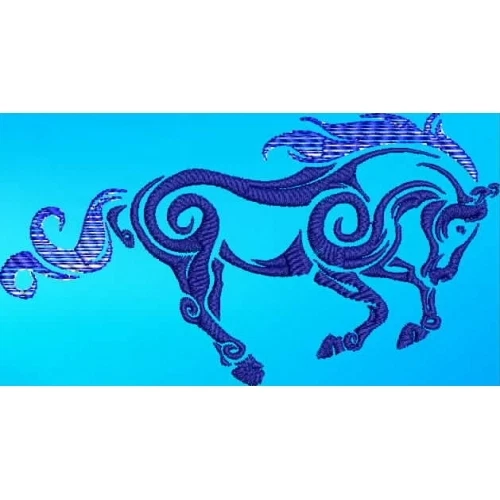 Embroidered Ladies T-Shirt - Tribal Horse S1-09 Sizes S - XXL