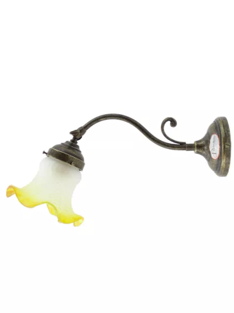Applique ottone brunito,appliques illuminazione,lampada parete per interno am2