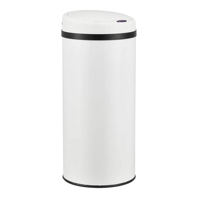 Mülleimer mit Sensor Automatik Abfalleimer Papierkorb Edelstahl 42 Liter Weiß