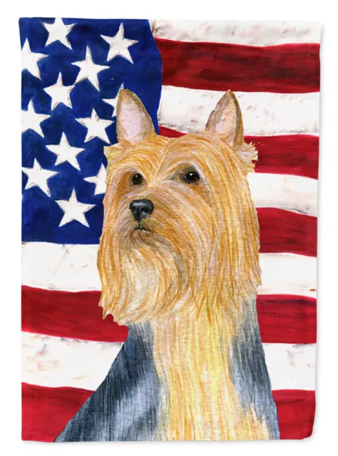 USA American Flag with Silky Terrier Flag Garden Size SS4250GF