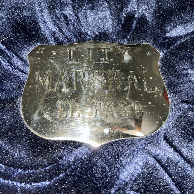 Franklin Mint Silver Badge City Marshal El Paso