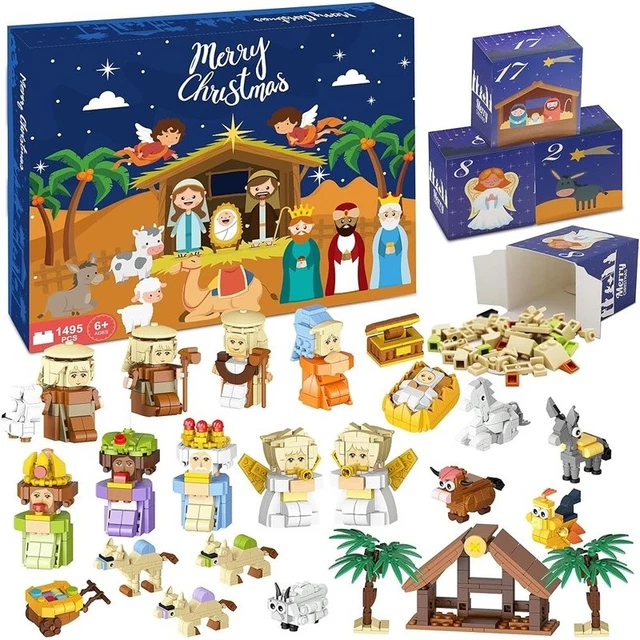 2025 NATIVITY BUILDING Block Set Advent Calendar Fun Christmas Kids ...