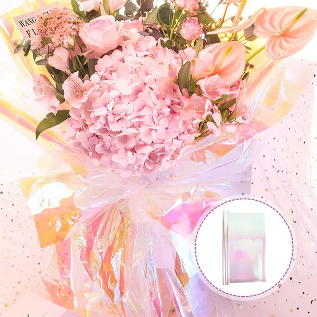 Embalaje celofán celofán decoración navideña cestas para regalos