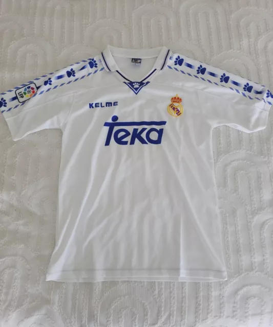 Auténtica camiseta de fútbol americano Kelme Real Madrid 96/97 talla M mediana