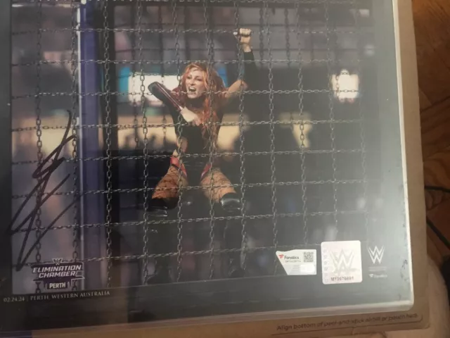 Signed Becky Lynch WWE Autographed 8" x 10" 2024 Elimination Chamber Perth