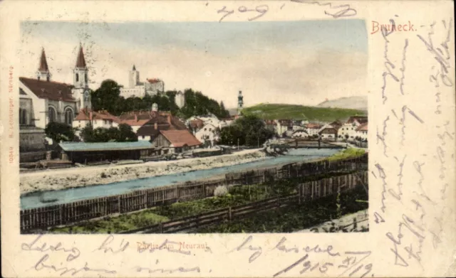 Tirol del Sur-AK~1900 -BRUNICO-BRUNECK lote en NEURAUT- con sello de censura Kuk