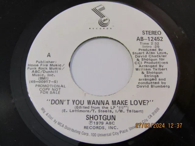 Demo Promo-Shotgun-Don't You Wanna Make Love/Same-Abc Great Soul Disco