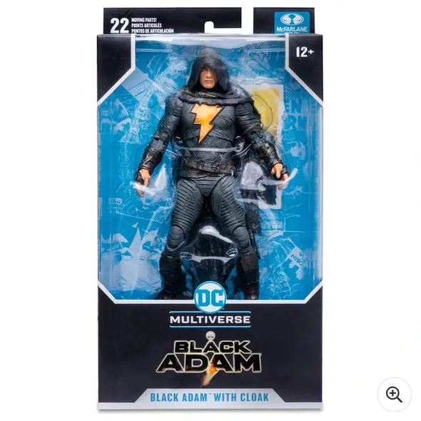 Figura McFarlane DC Black Adam da 18 cm: Adam nero con mantello