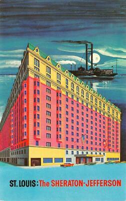 ST LOUIS, Missouri MO   SHERATON-JEFFERSON HOTEL  Artist View  ca1950's Postcard