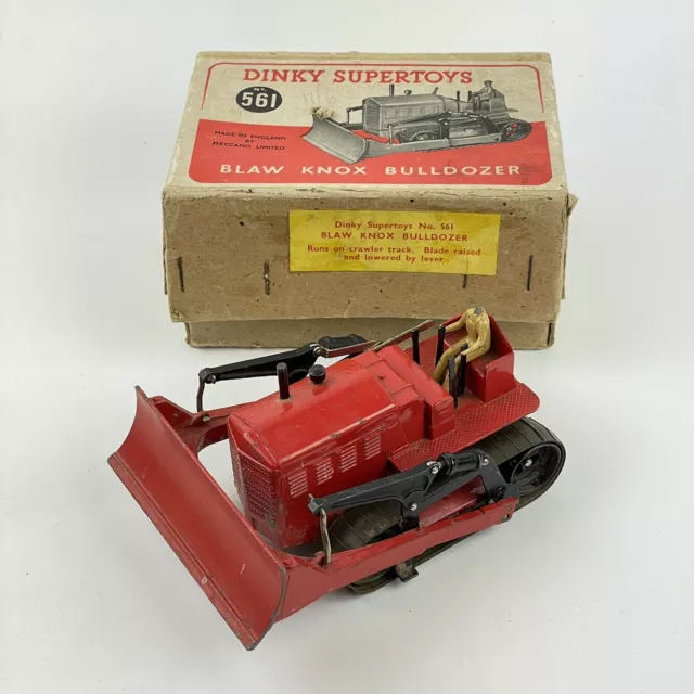 Vintage Boxed Dinky Supertoys No. 561 Blaw Knox Bulldozer Red