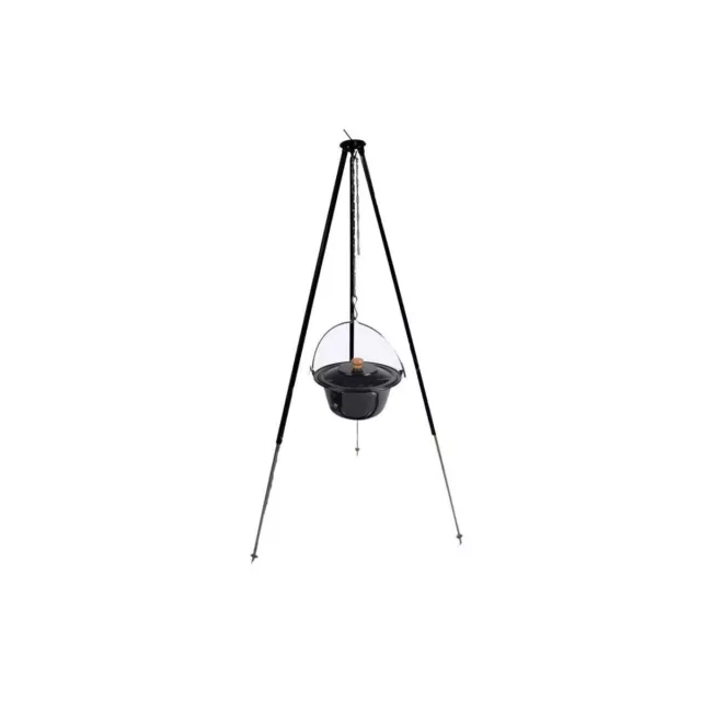 Caldaia di Gulasch 22L con Coperchio Smalto E Treppiedi Telescopio 90 - 145 CM