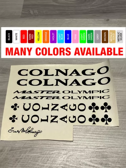 COLOURS COLNAGO MASTER Olympic Bike Bicycle Frame Decals Stickers Vinyl ...