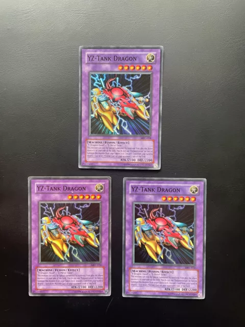 Yugioh YZ-Tank Dragon MFC-054 Unlimited Edition Super Rare Damaged X3