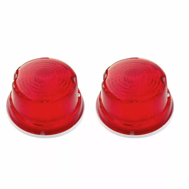 Pair 12V Compact Tractor Light Set For Kubota Yanmar L1500 L175 L2000 Red Lens