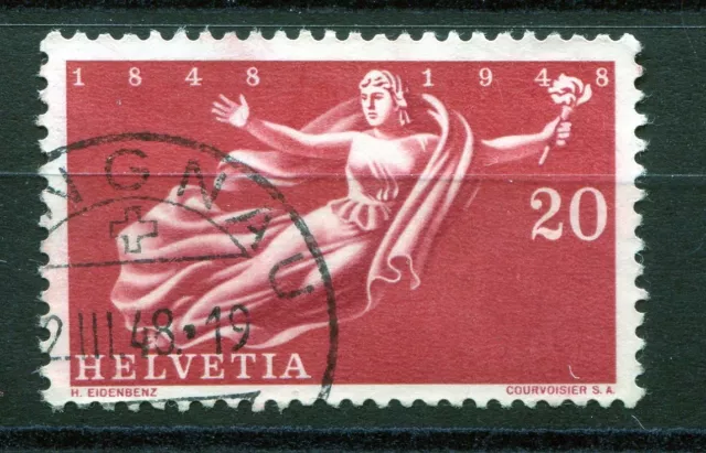 Schweiz, 1948, Briefmarke 455, Centenaire Staat, Entwertet, VF Abgesagt