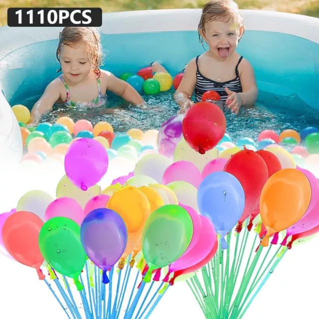 1110 Stück Wasserballon Wasserbomben Draußen Party Urlaub Sommer Kinder Toys DHL